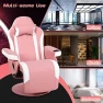 Thumbnail Gaming Chair with Footrest, Massage — Massage Chairs, GYMAX