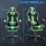 Thumbnail Gaming Computer Chair with Footrest and Lumbar Support — Smart Chairs, Huracan