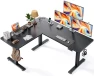 Thumbnail L-Shaped Standing Desk - 63 x 55 Inch Adjustable Corner Standing Desk with Charging Station — Standing Desk, SIAGO
