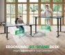 Thumbnail L-Shaped Standing Desk - 63 x 55 Inch Adjustable Corner Standing Desk with Charging Station — Standing Desk, SIAGO