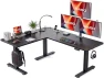 Thumbnail L-Shaped Standing Desk - 63 x 55 Inch Adjustable Corner Standing Desk with Charging Station — Standing Desk, SIAGO