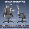 Thumbnail Leather Ergonomic Gaming Chair with Footrest and Linkage Armrest — Smart Chairs, Ferghana