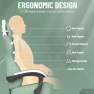 Thumbnail Linen Fabric Ergonomic Gaming Chair with Pocket Spring Cushion — Smart Chairs, Soontrans