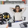 Thumbnail Massage Gaming Chair with Reclining Backrest, Adjustable Handrails and Seat Height, Ergonomic PU Leather Swivel PC Game... — Massage Chairs, Goplus