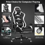 Thumbnail Massage Gaming Chair with Reclining Backrest, Adjustable Handrails and Seat Height, Ergonomic PU Leather Swivel PC Game... — Massage Chairs, Goplus