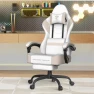 Thumbnail Soontrans Linen Fabric Gaming Chair Beige/Coffee with Footrest — Smart Chairs, Soontrans