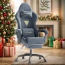 Thumbnail Velvet Fabric Gaming Chair with Footrest — Smart Chairs, Soontrans