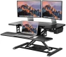 Thumbnail 35" Electric Standing Desk Converter with Large Keyboard Tray — Standing Desk, SANODESK