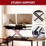 Thumbnail 35" Electric Standing Desk Converter with Large Keyboard Tray — Standing Desk, SANODESK