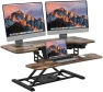 Thumbnail 35" Electric Standing Desk Converter with Large Keyboard Tray — Standing Desk, SANODESK