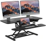 Thumbnail 35" Electric Standing Desk Converter with Large Keyboard Tray — Standing Desk, SANODESK