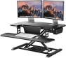 Thumbnail 35" Electric Standing Desk Converter with Large Keyboard Tray — Standing Desk, SANODESK