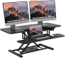 Thumbnail 35" Electric Standing Desk Converter with Large Keyboard Tray — Standing Desk, SANODESK