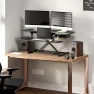Thumbnail 40" Electric Standing Desk Converter with Wide Keyboard Tray — Standing Desk, FLEXISPOT