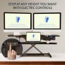 Thumbnail 40" Electric Standing Desk Converter with Wide Keyboard Tray — Standing Desk, FLEXISPOT