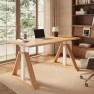 Thumbnail 60 x 30 Inch Oak Executive Standing Desk, Dual Motor Electric Height Adjustable Desk — Standing Desk, FLEXISPOT