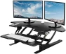 Thumbnail Corner Electric Height Adjustable Cubicle Standing Desk Converter — Standing Desk, VIVO