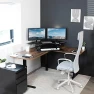 Thumbnail Corner Electric Height Adjustable Cubicle Standing Desk Converter — Standing Desk, VIVO
