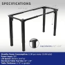 Thumbnail Electric 4-Leg Dual Motor Standing Desk Frame — Standing Desk, VIVO