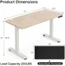 Thumbnail Electric Standing Desk 70 x 27 Inches Adjustable Height — Standing Desk, KORGOL