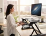 Thumbnail Electric Standing Desk Converter for Dual Monitors — Standing Desk, Mount-It!