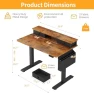 Thumbnail Electric Standing Desk with Storage Drawers — Standing Desk, KLUVIS