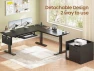 Thumbnail L Shaped Electric Standing Desk with File Cabinet — Standing Desk, SEDETA