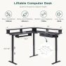 Thumbnail L-Shaped Electric Standing Desk — Standing Desk, RedLemon
