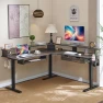 Thumbnail L-Shaped Electric Standing Desk — Standing Desk, RedLemon