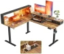 Thumbnail L Shaped Standing Desk 63 x 55 inch Adjustable Height, Electric Corner Standing Desk, Sit Stand Computer Table with... — Standing Desk, Agilestic
