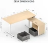 Thumbnail L-Shaped Standing Desk with Drawers — Standing Desk, FLEXISPOT