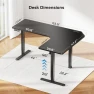 Thumbnail L-Shaped Standing Desk with Power Outlets — Standing Desk, HUANUO