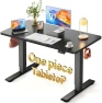 Thumbnail One-Piece Standing Desk 48 x 24 Electric Height Adjustable Computer Desk — Standing Desk, CubiCubi