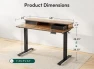 Thumbnail 48 x 24 Inch Height Adjustable Electric Standing Desk with Double Drawer and Storage Shelf — Standing Desk, FEZIBO