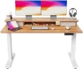 Thumbnail 48 x 24 Inch Height Adjustable Electric Standing Desk with Double Drawer and Storage Shelf — Standing Desk, FEZIBO