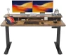 Thumbnail 48 x 24 Inch Height Adjustable Electric Standing Desk with Double Drawer and Storage Shelf — Standing Desk, FEZIBO