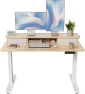 Thumbnail 48 x 24 Inch Height Adjustable Electric Standing Desk with Double Drawer and Storage Shelf — Standing Desk, FEZIBO