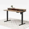 Thumbnail 48 x 24 Inch Height Adjustable Electric Standing Desk with Double Drawer and Storage Shelf — Standing Desk, FEZIBO