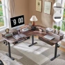 Thumbnail 60 Inches L Shaped Electric Standing Desk — Standing Desk, RedLemon