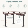 Thumbnail 60 Inches L Shaped Electric Standing Desk — Standing Desk, RedLemon