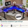 Thumbnail 60 Inches L Shaped Electric Standing Desk — Standing Desk, RedLemon