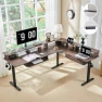 Thumbnail 60 Inches L Shaped Electric Standing Desk — Standing Desk, RedLemon