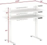 Thumbnail Electric Height Adjustable Sit to Stand Desk with Hanging Hooks and Cable Management — Standing Desk, SHW
