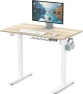 Thumbnail Electric Height Adjustable Sit to Stand Desk with Hanging Hooks and Cable Management — Standing Desk, SHW