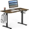 Thumbnail Electric Height Adjustable Sit to Stand Desk with Hanging Hooks and Cable Management — Standing Desk, SHW