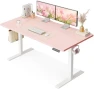 Thumbnail Electric Height Adjustable Standing Desk, 48 Inch Pink Computer Desk for Women Girls, Sit Stand Table for Home, Office,... — Standing Desk, OffiGo