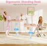 Thumbnail Electric Height Adjustable Standing Desk, 48 Inch Pink Computer Desk for Women Girls, Sit Stand Table for Home, Office,... — Standing Desk, OffiGo