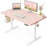 Thumbnail Electric Height Adjustable Standing Desk, 48 Inch Pink Computer Desk for Women Girls, Sit Stand Table for Home, Office,... — Standing Desk, OffiGo