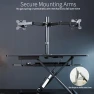 Thumbnail Electric Height Adjustable Standing Desk Converter with Dual Monitor Stand — Standing Desk, VIVO
