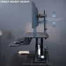 Thumbnail Electric Height Adjustable Standing Desk Converter with Dual Monitor Stand — Standing Desk, VIVO